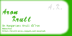 aron krull business card